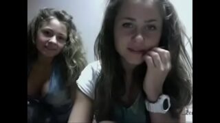 Young euro twins do webcam session together